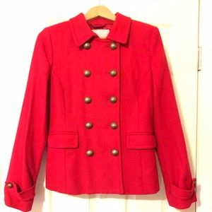 Old Navy Red Peacoat Small Military Coat Jacket❣️